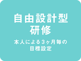 自由設計型研修(本人による3ヶ月毎の目標設定)