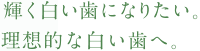 輝く白い歯になりたい。それは、もう夢ではありません。